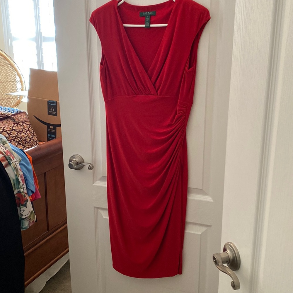 Ralph Lauren Dress in Red. Size 6.